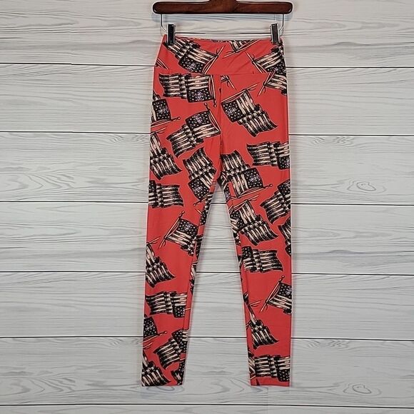 LulaRoe Tween 4th of July print legging Women's Size S - Picture 3 of 11